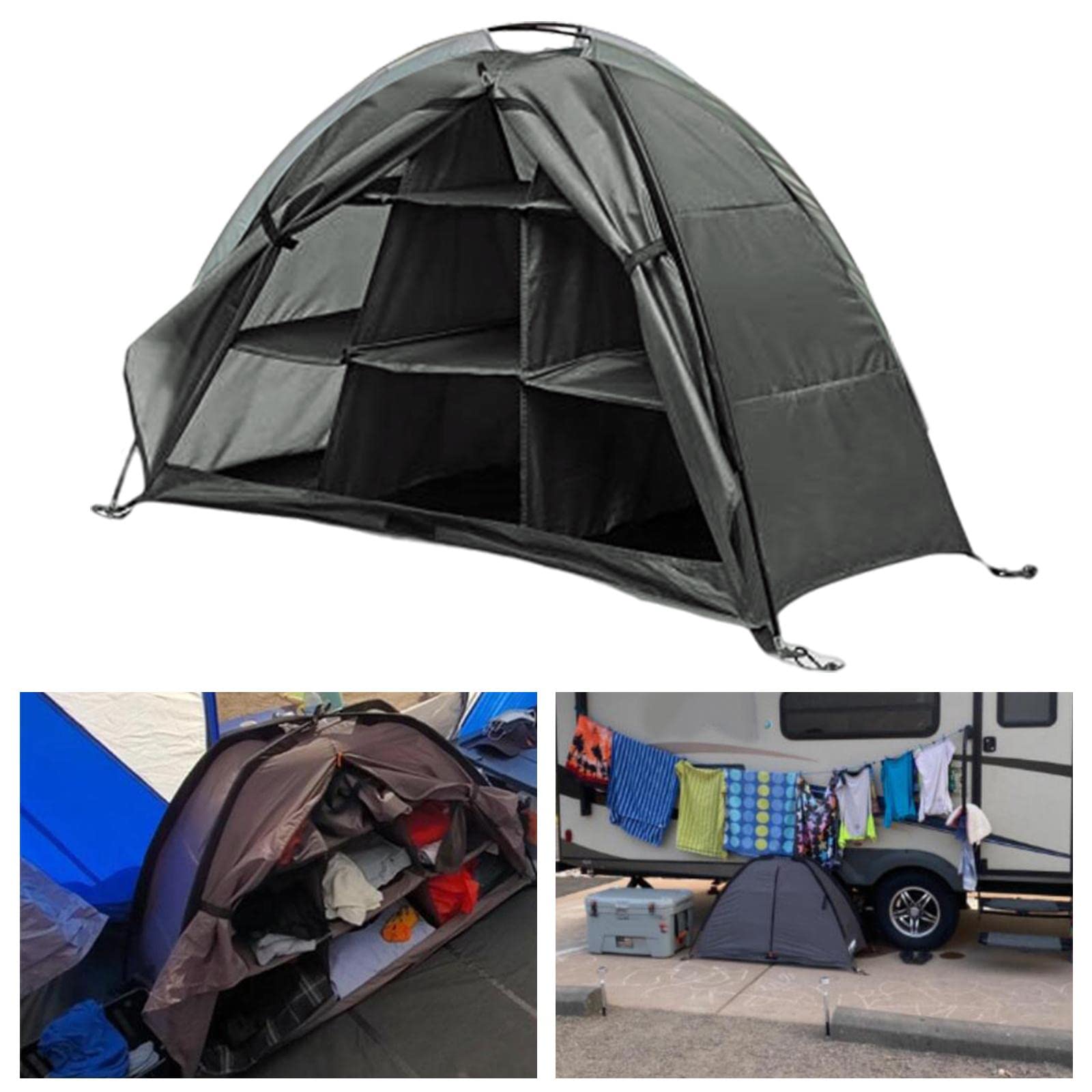 Campingausrüstung für Zelt und Wohnmobil – Reißverschlusstasche mit 9 Fächern, perfektes Wohnmobil für Ihr Camping-Zubehör und Ausrüstung