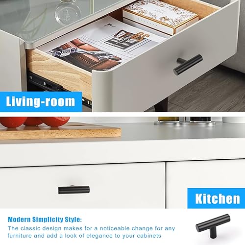 Miniatura 2 de Asas para gabinete de cocina, de acero inoxidable, color negro