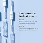 e.l.f. Clear Brow & Lash Mascara | Dual-Sided Clear Gel | Conditioning Formula For Healthy Lashes | 0.08 Fl Oz (2.5mL)