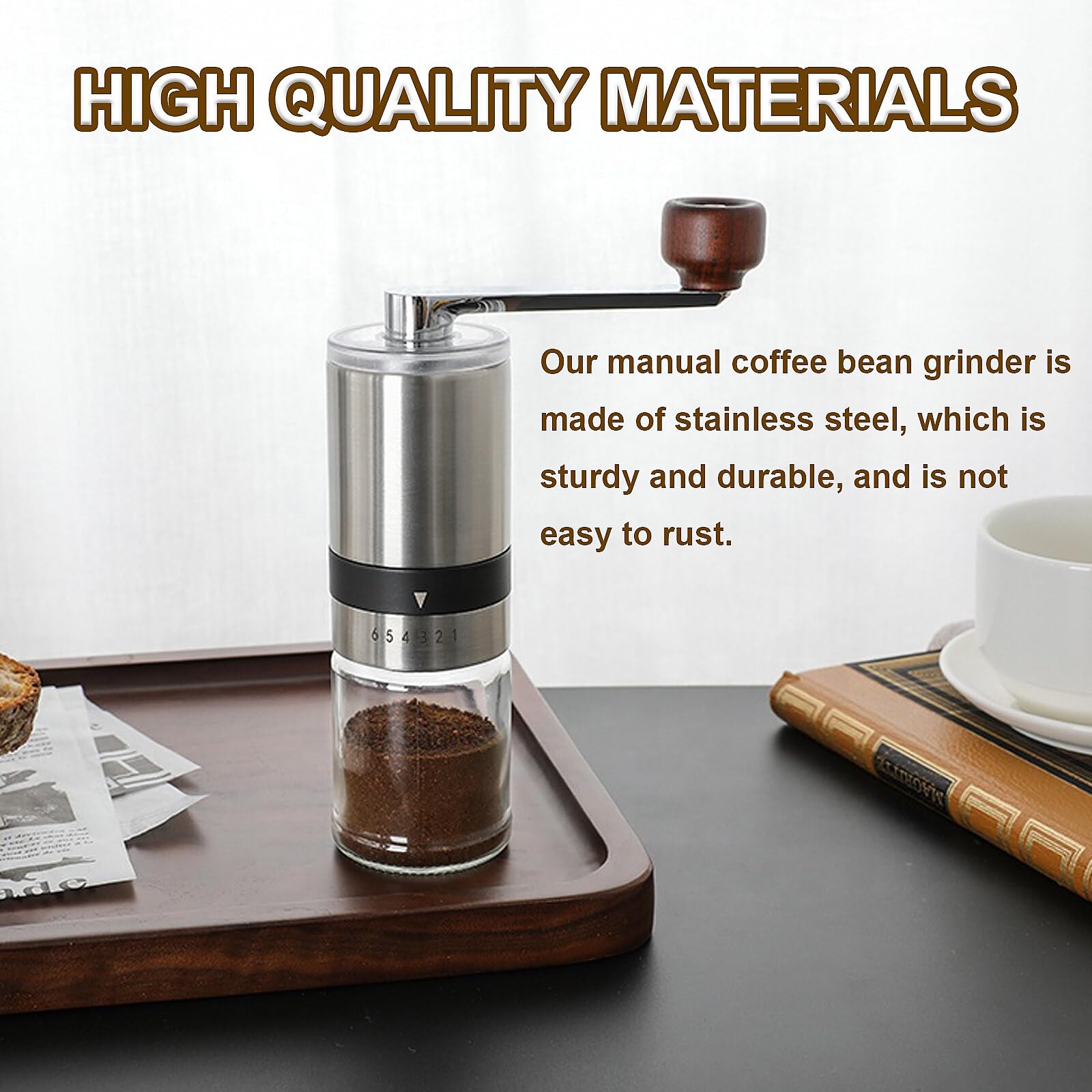 Homtone Macinacaffè Elettrico - Timer Regolabile, 70g, Lama In Acciaio Inox, Per Spezie E Noci - Foto 9