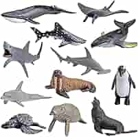 食用の魚のフィギュアセット 12種　 スタンド付き お 手頃 価格ゲーム・おもちゃ・グッズ - 食用の魚のフィギュア