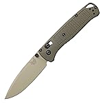 Benchmade - Bugout Outdoor EDC Folding Knife, Slim, Lightweight, Plain Edge, Drop-Point Blade, CPM-S30V Stainless Steel (58-60HRC), Grivory Handle (535TN-11)