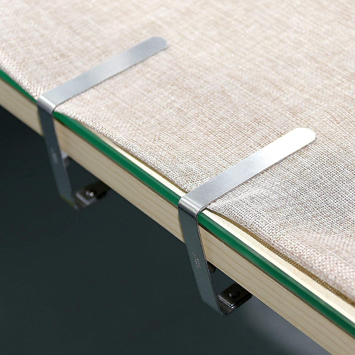 Pinces à Nappe En Acier Inoxydable - Lot De 8 - Pour Tables Jusqu'à 3 Cm D'épaisseur - Fixation Solide Même Au Vent
