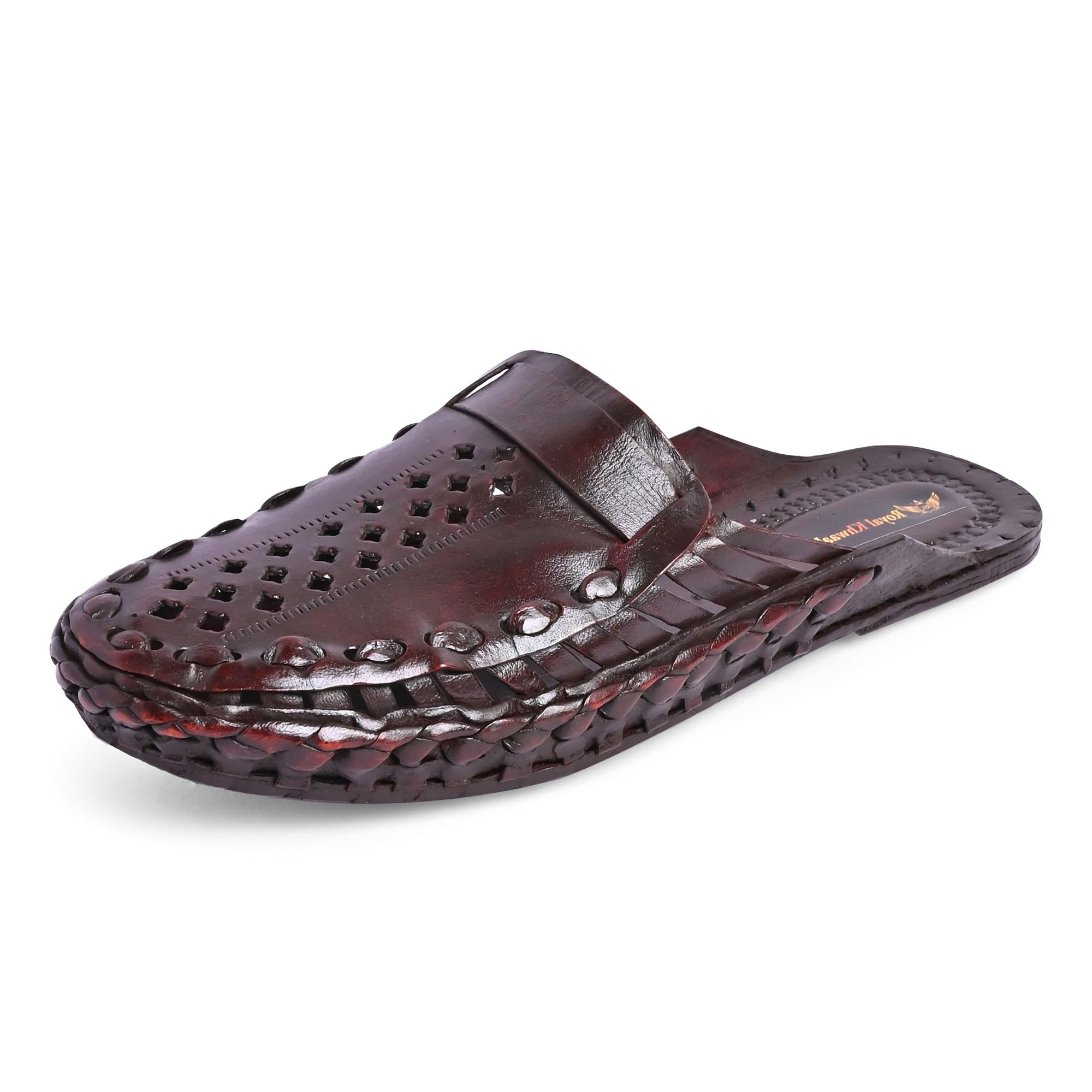 Royal Khwaab Kolhapuri Chappal for Men|Kolhapuri Slippers for Men|Kolhapuri Shoes for Men|Leather Slippers for Men|Wedding Slippers for Men-B1
