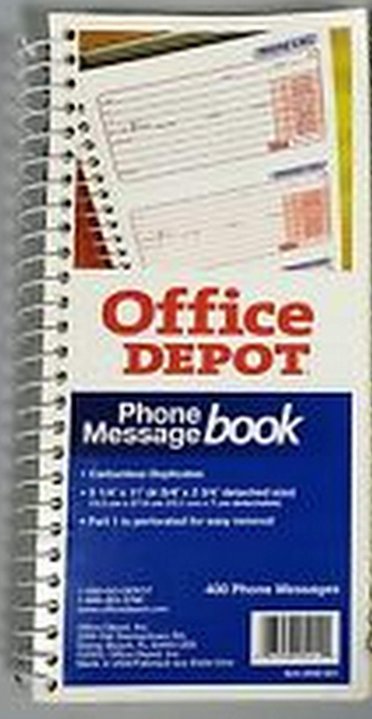 Amazon.com : Office Depot(R) Brand Phone Message Book, 11In. X 5 1