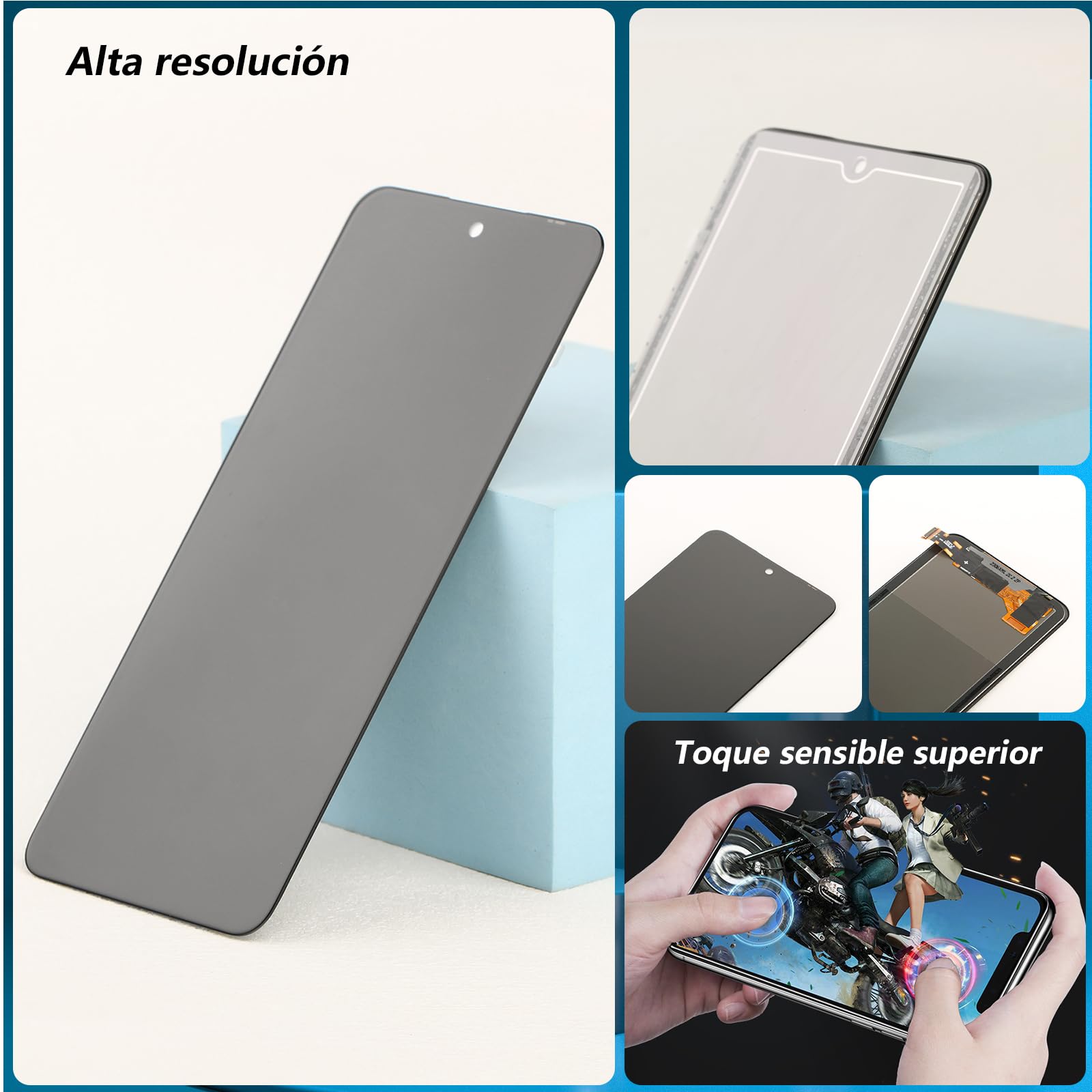 RongZy Pantalla para Xiaomi Redmi Note 12 Táctil LCD de Repuesto Ensamblaje Digitalizador Reemplazo para Xiaomi Poco X5 con Herramientas de Reparación(Negro)