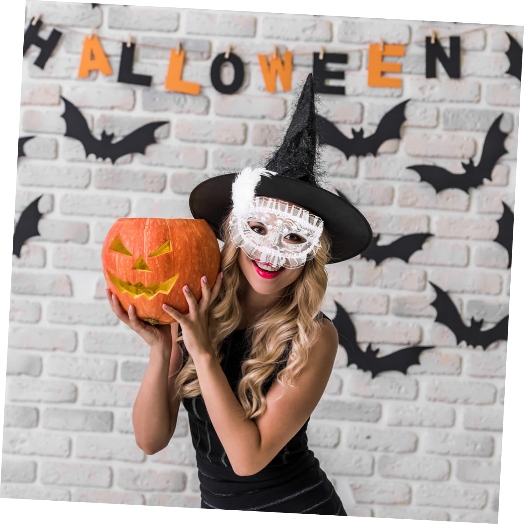 Healeved 3 Pezzi Maschera Halloween con Decorazioni e Maschera per Cosplay e Adatta per Balli e Speciali