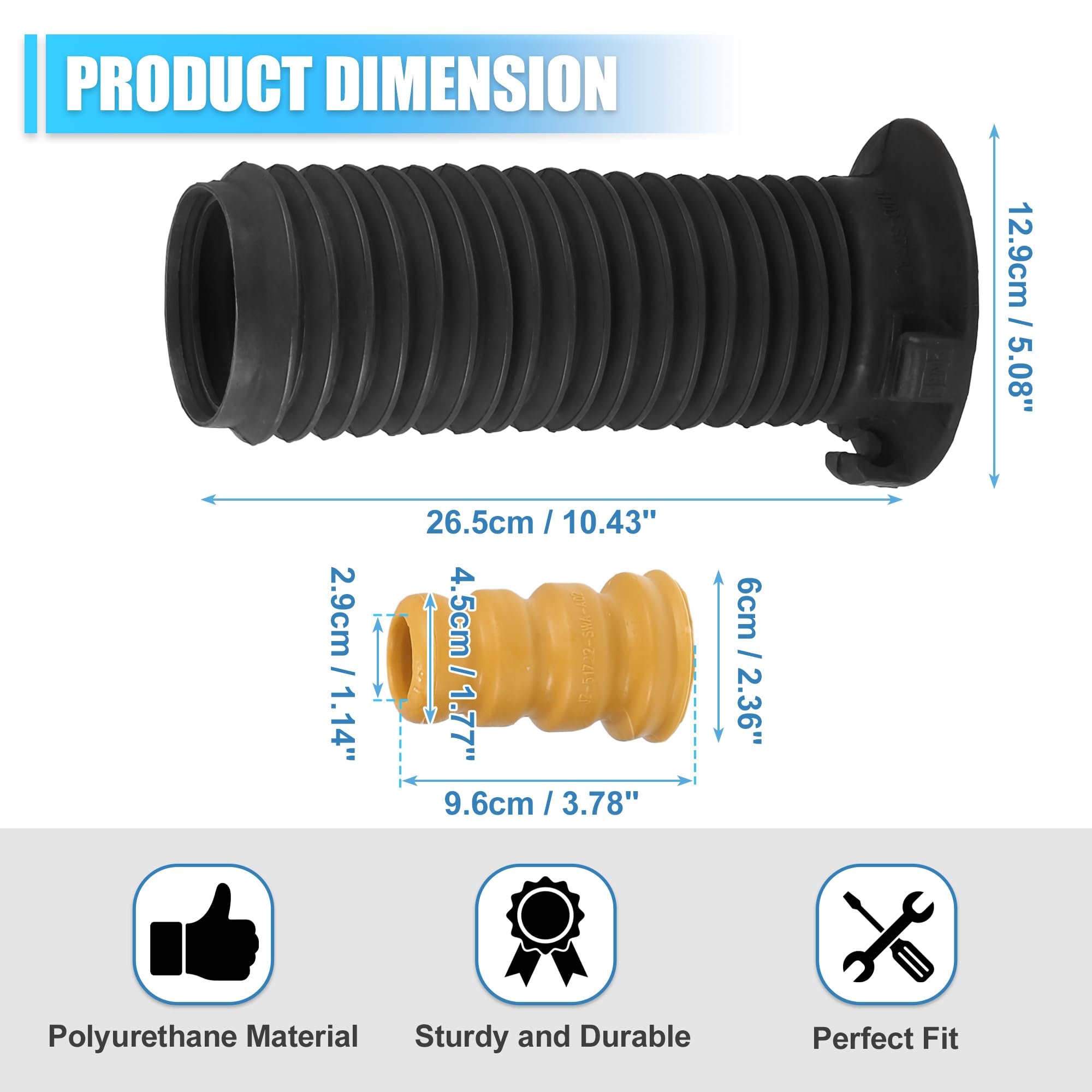 QUARKZMAN Feder Stoßstangen Für Honda CR-V 2007-2014 - Vorne Set 2 Stück