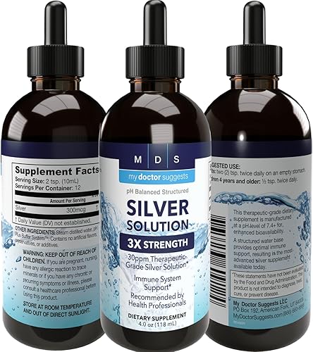Miniatura 7 de Líquido alcalino de plata estructurada de 30 ppm Gotas líquidas de apoyo inmunológico avanzado Suplementos minerales de plata coloidal extra