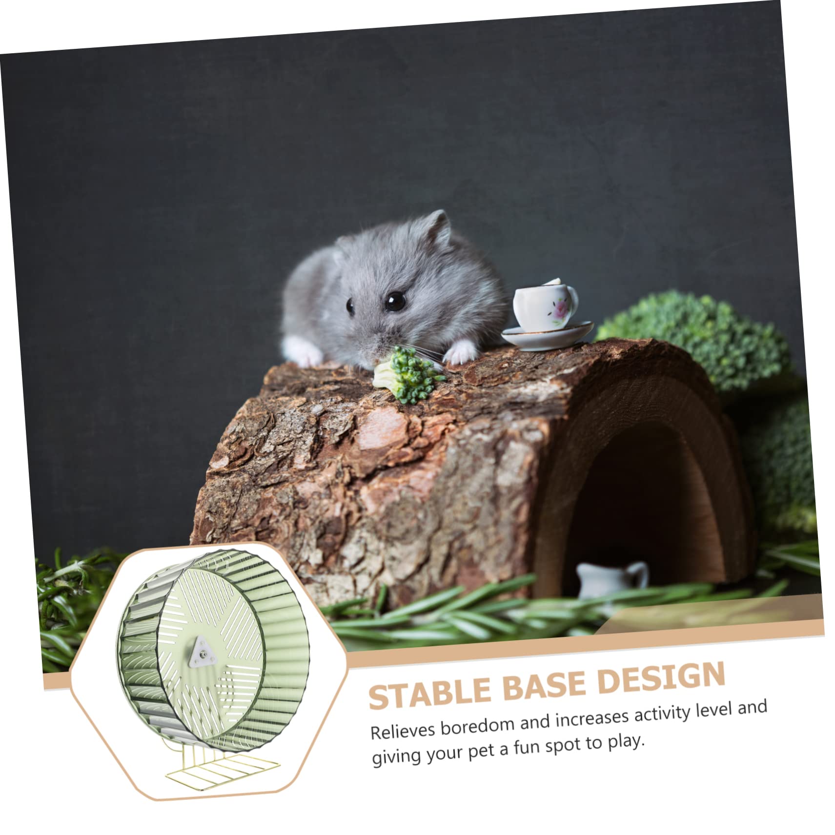 WOONEKY Rueda Silenciosa para Hámster Rueda Compacta para Ratas Juguete De Ejercicio para Erizos Accesorio para Chinchillas Estable para Jaulas De Hámster