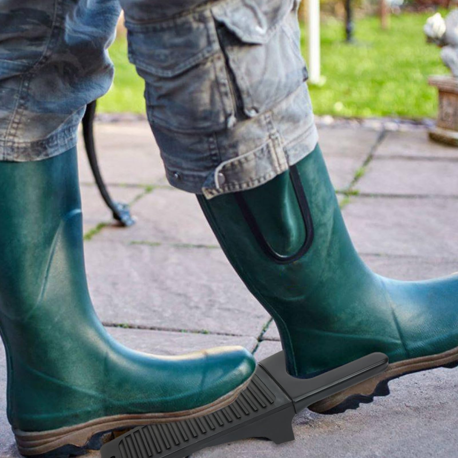 Extractor de botas: gato quitabotas con agarre extra para botas de agua, botas de trabajo y zapatos de equitación | Herramienta Bootjack resistente a la intemperie con raspador para botas de agua, zap