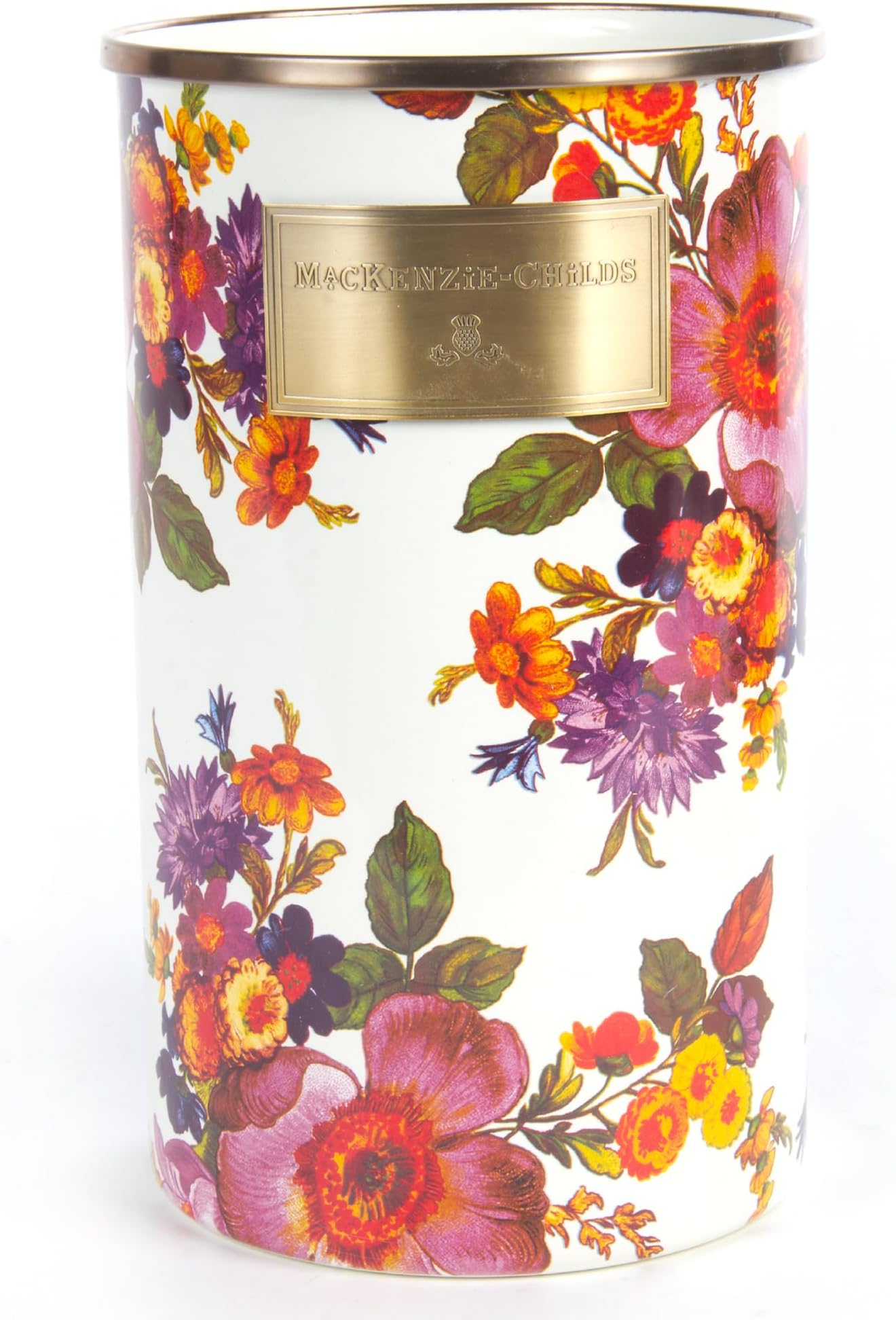 Flower Market Utensil Holder - White 5" W x 8.5" H