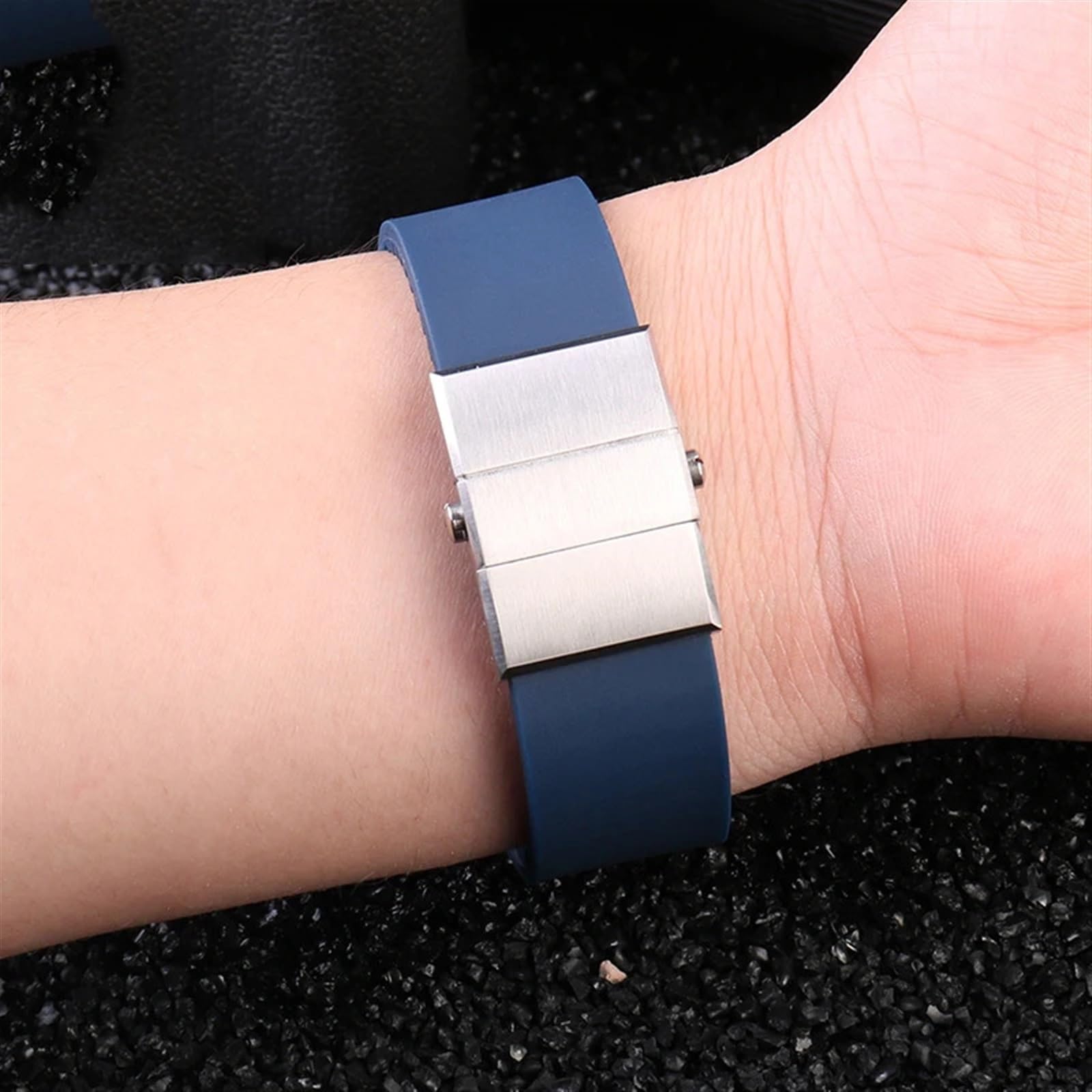 22x20mm DIVER und MARINE Wasserdichtes Silikon-Gummi-Armband-Armbanduhrenarmband-Gürtel für Ulysse Nardin Man-Armbandwerkzeuge