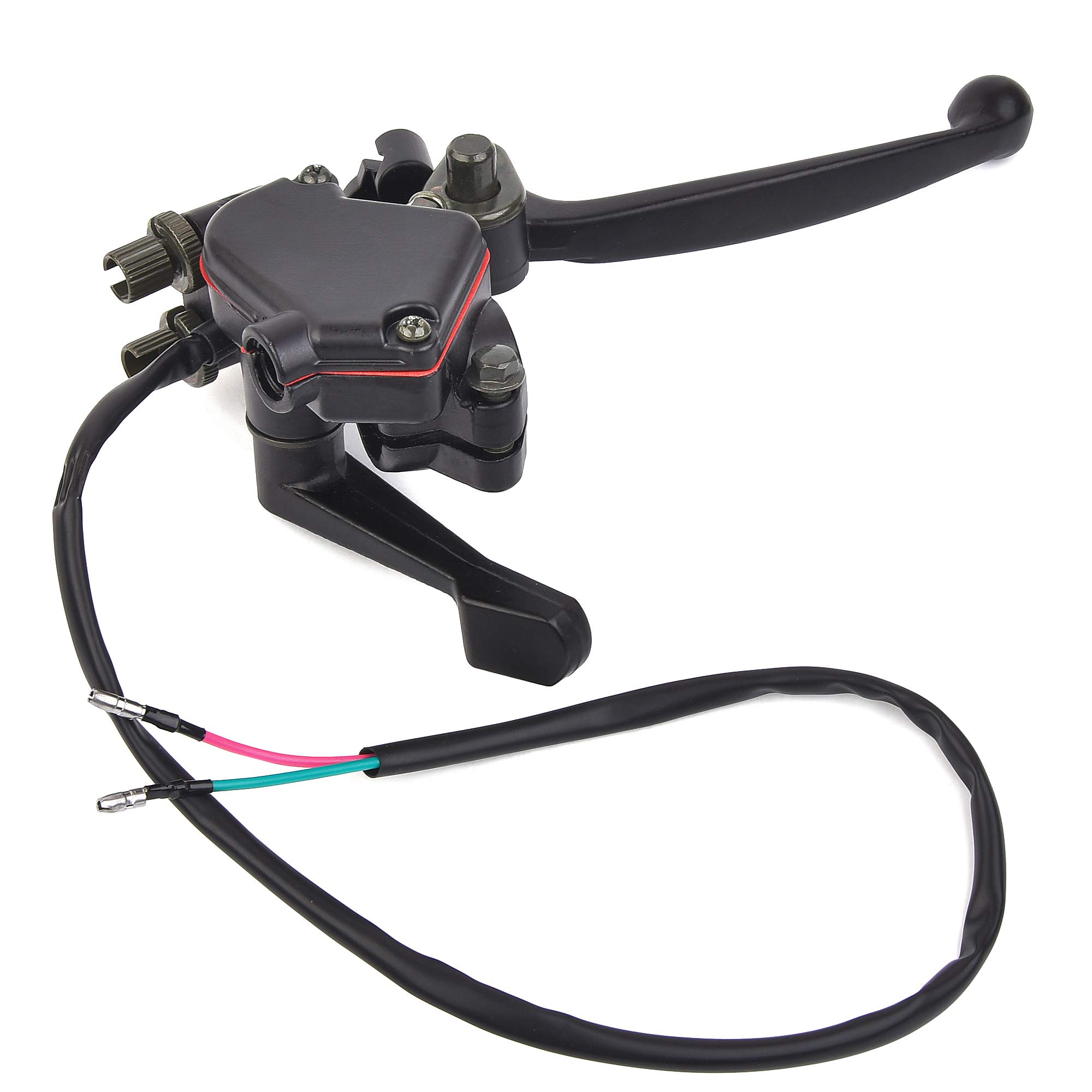 22mm Dual Brake Lever with Thumb Throttle Cable Assembly for 90cc 150cc 250cc ATV Roketa Taotao Alpha Baja Kazuma Go Kart Quad with 7/8" Handle bar