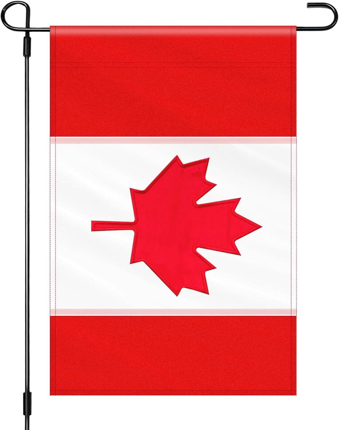 12 x 18 Inches Canada Garden Flag for Yard Lawn Outdoor Decor, Embroidered Red Maple Leaf Design Double-Sided Burlap Banner for Canada Day, July 1st, Patriotic Holiday, Front Porch Outside Decorations