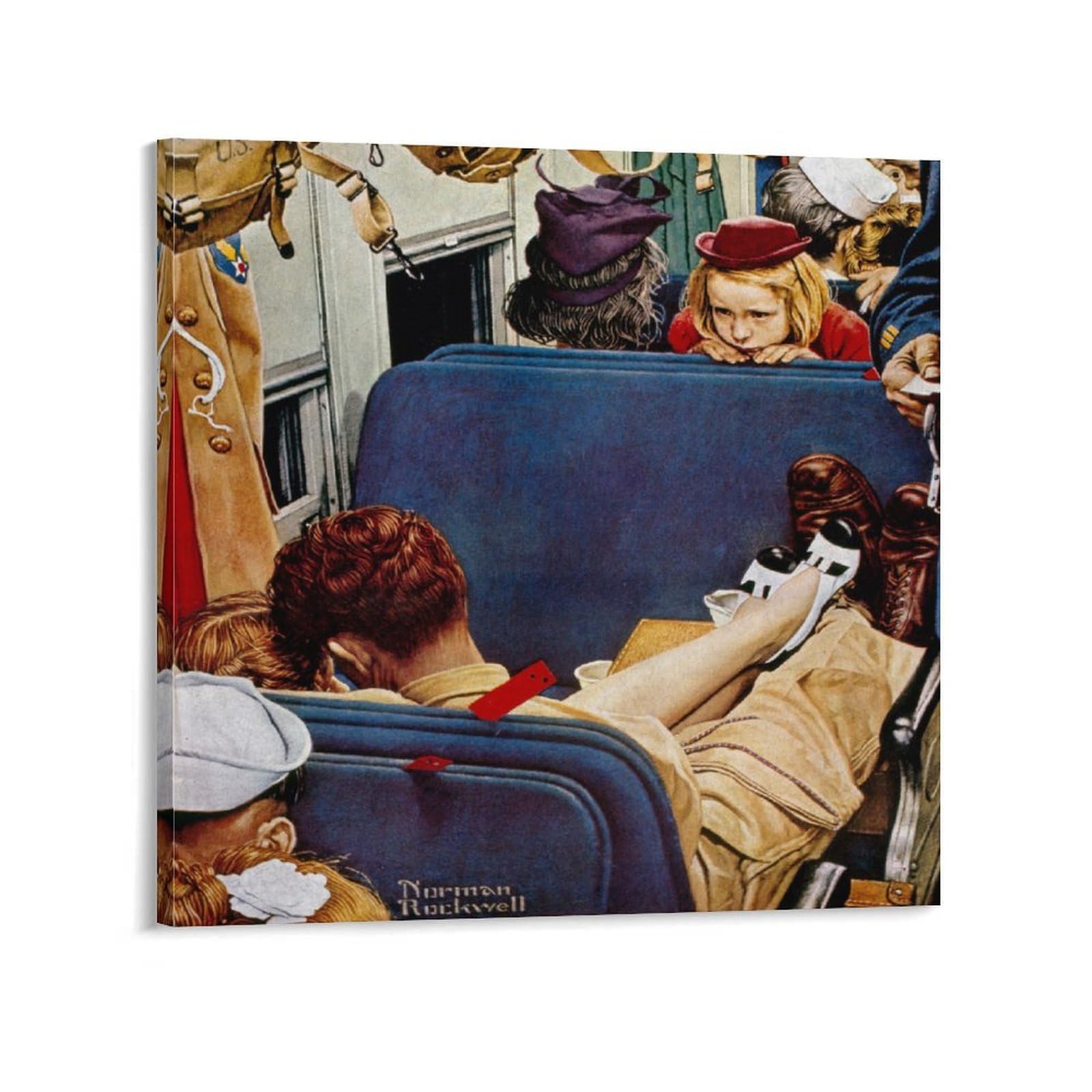 LZTEN The Voyeur, 1944 by Norman Prints Rockwell Prints Posters Canvas Wall Art Oil Paintings Deco Framed 28x28inch
