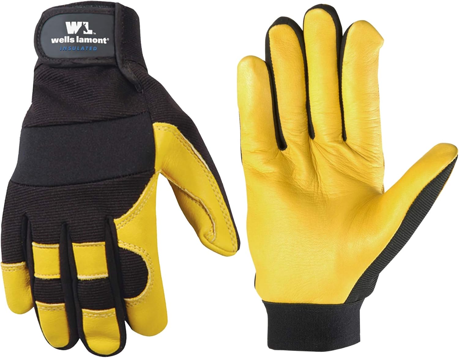 Women's Winter Work Gloves, Insulated Deerskin, 60gram Insulation, Ultra Comfort, Large (Wells