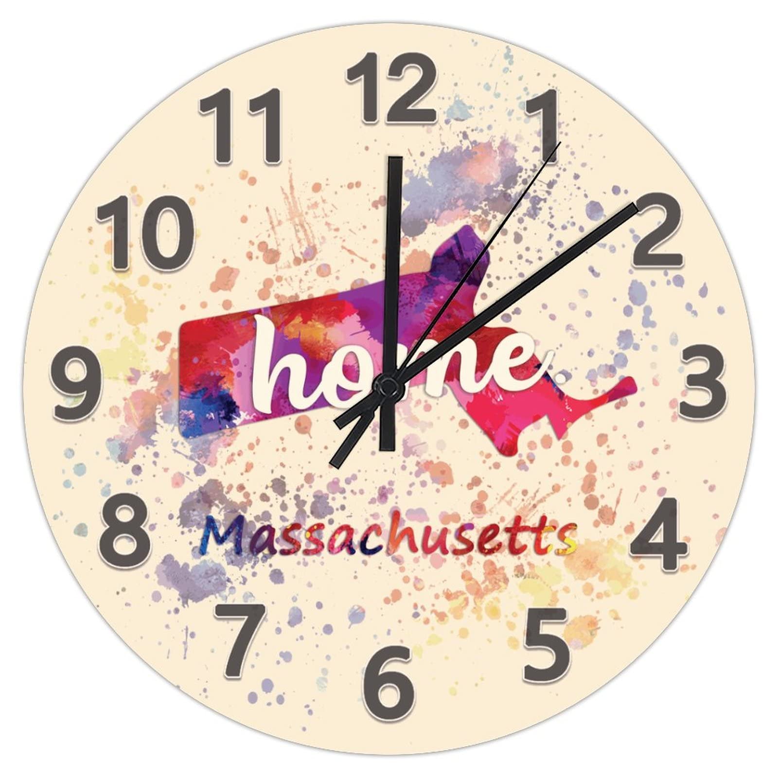 Horloge murale ronde silencieuse sans tic-tac en PVC multicolore 30 cm