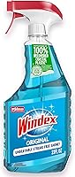 Windex Original Glass & Window Cleaner Spray, Streak-Free Shine, Leak-Proof Bottle, Blue Scent, 23 Fl Oz