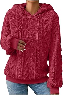 Women's Long Sleeve Contrast Color Zipper Sherpa Pile Pullover Tops Fleece Sweatshirt Clearance Items Under 20.00 Deals of The Day Clearance
