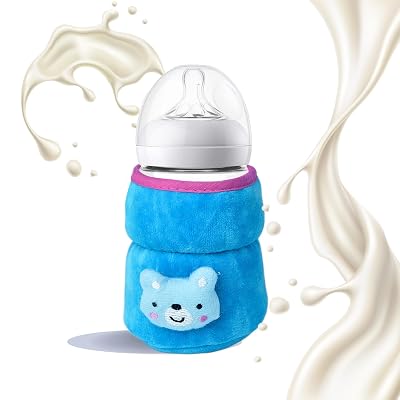 THE LITTLE LOOKERS Bottle Cover for Philips Avent |Wide Neck Feeders Soft Plush Stretchable Baby Feeding Bottle Cover wi