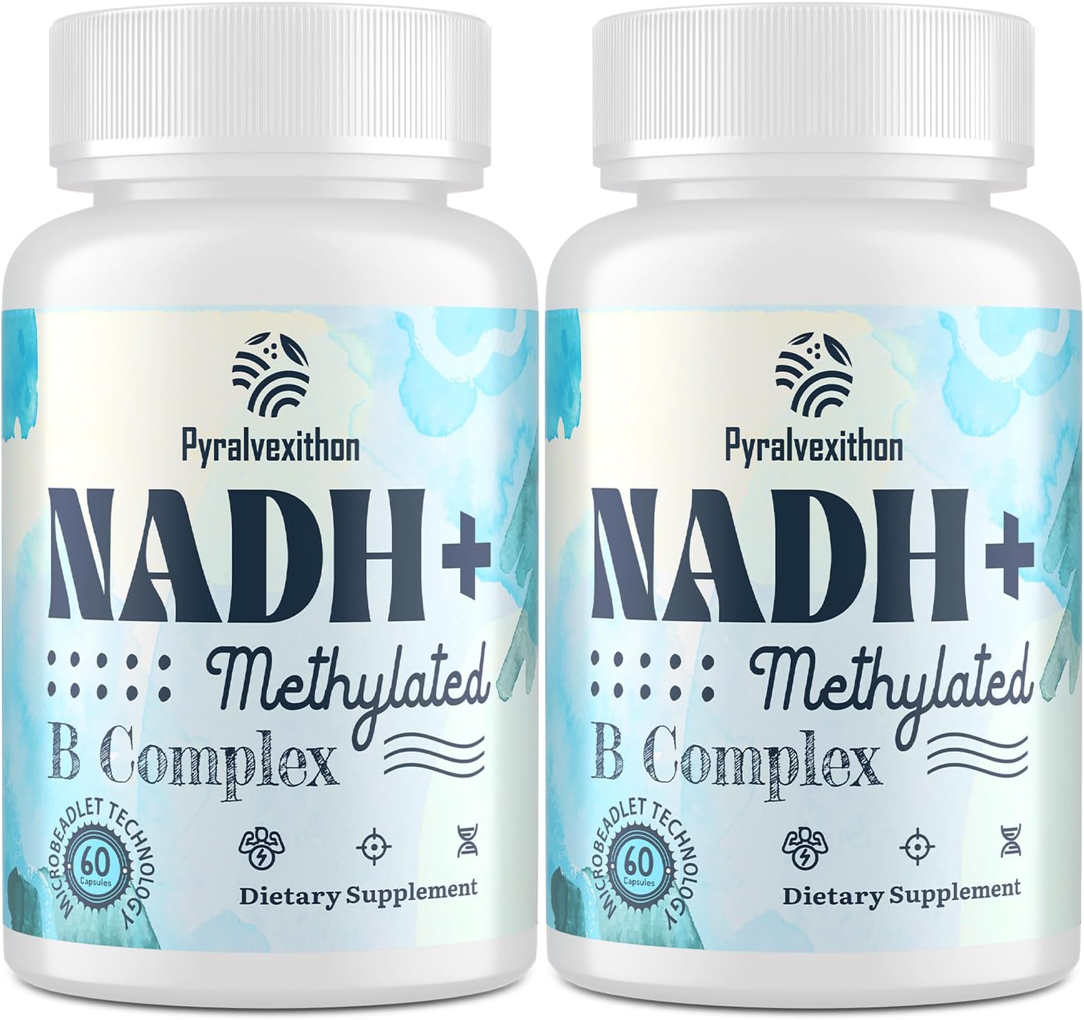 NADH Supplement with Methylated B Complex | High Absorption NAD+ Supplement Alternative for Women & Men | Cellular Energy and Mental Focus – 120 Veg Capsules