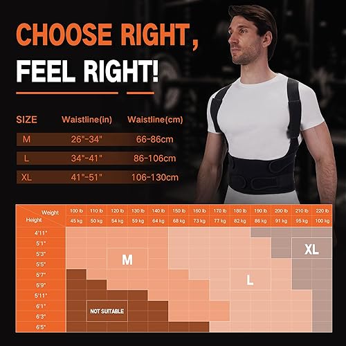 Miniatura 7 de Corrector de postura de espalda para hombres y mujeres  Corrector de postura de espalda completa ajustable para aliviar el dolor de espalda superior