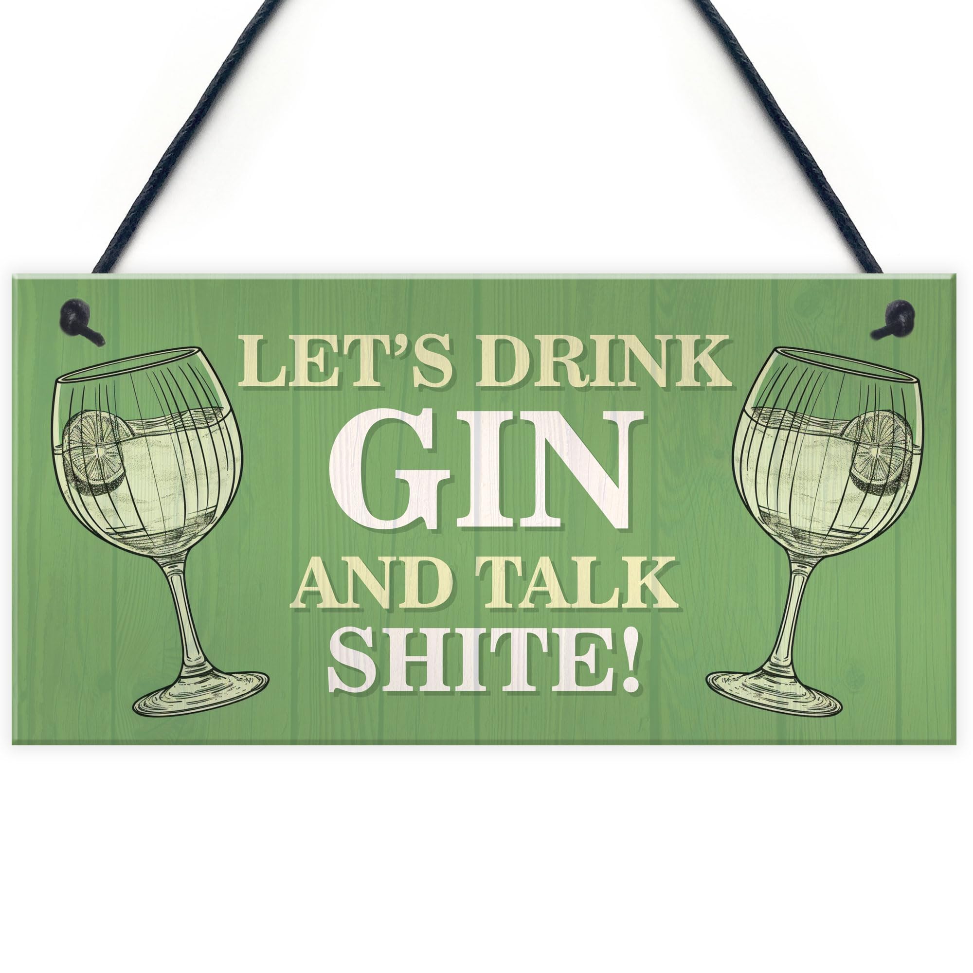 Red Ocean Funny Drink Gin Shabby Home Bar Sign Gin Sign Gin Gift Garden Pub Shed Man Cave Plaque Friend Gift