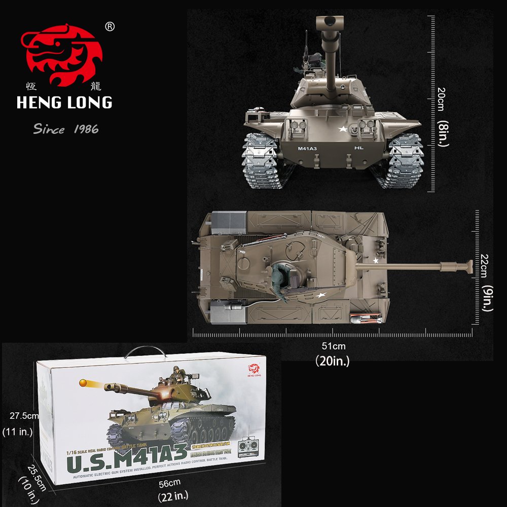 Heng Long Pro Edition TK6.0 Remote Control 2.4Ghz 1/16 Scale US Army