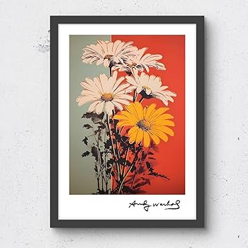 Amazon.co.jp: アンディウォーホル ガーベラ フラワー A4フレーム付き
