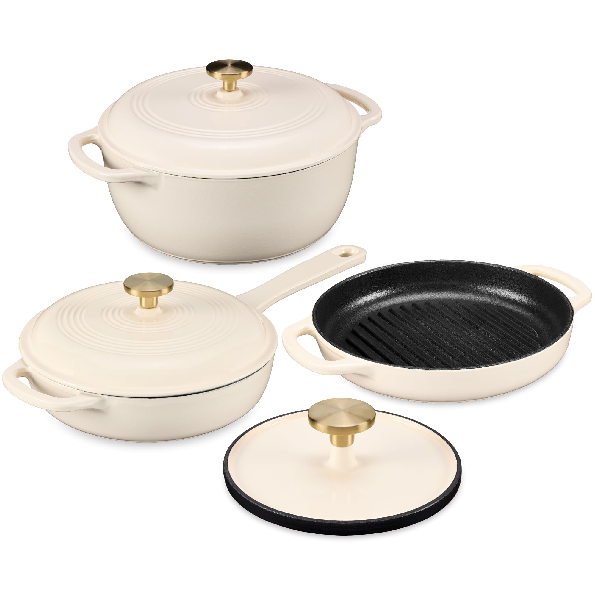 Amazon.com: Best Choice Products 6-Piece Cast Iron Cookware Set