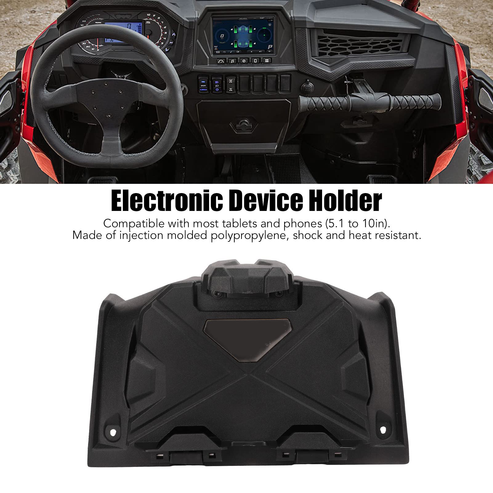 Uchwyt na urządzenie elektroniczne z tacką do przechowywania, uchwyt na urządzenie elektroniczne GPS uchwyt na tablet do telefonu kompatybilny z 2019 do 2021 RZR XP RZR XP 4 RZR XP Turbo