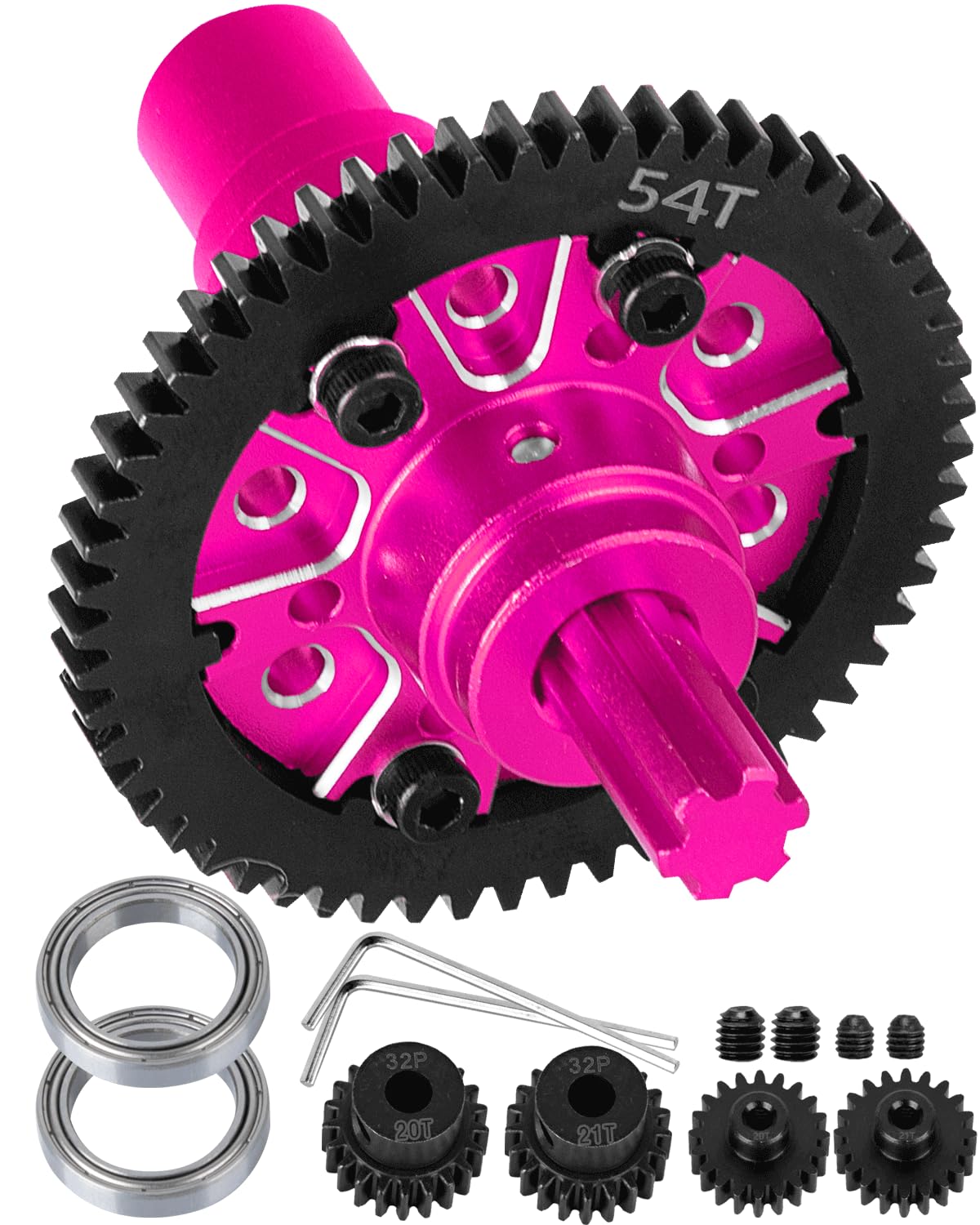 RcarmubWow RC 54T Spur Gear Slipper Clutch Upgrades Part for 1/10 Kraton/Outcast 4S 4X4 RTR V2,Senton/Vorteks 223S 4X4 RTR V4,1/8 Typhon 223S 4X4 RTR