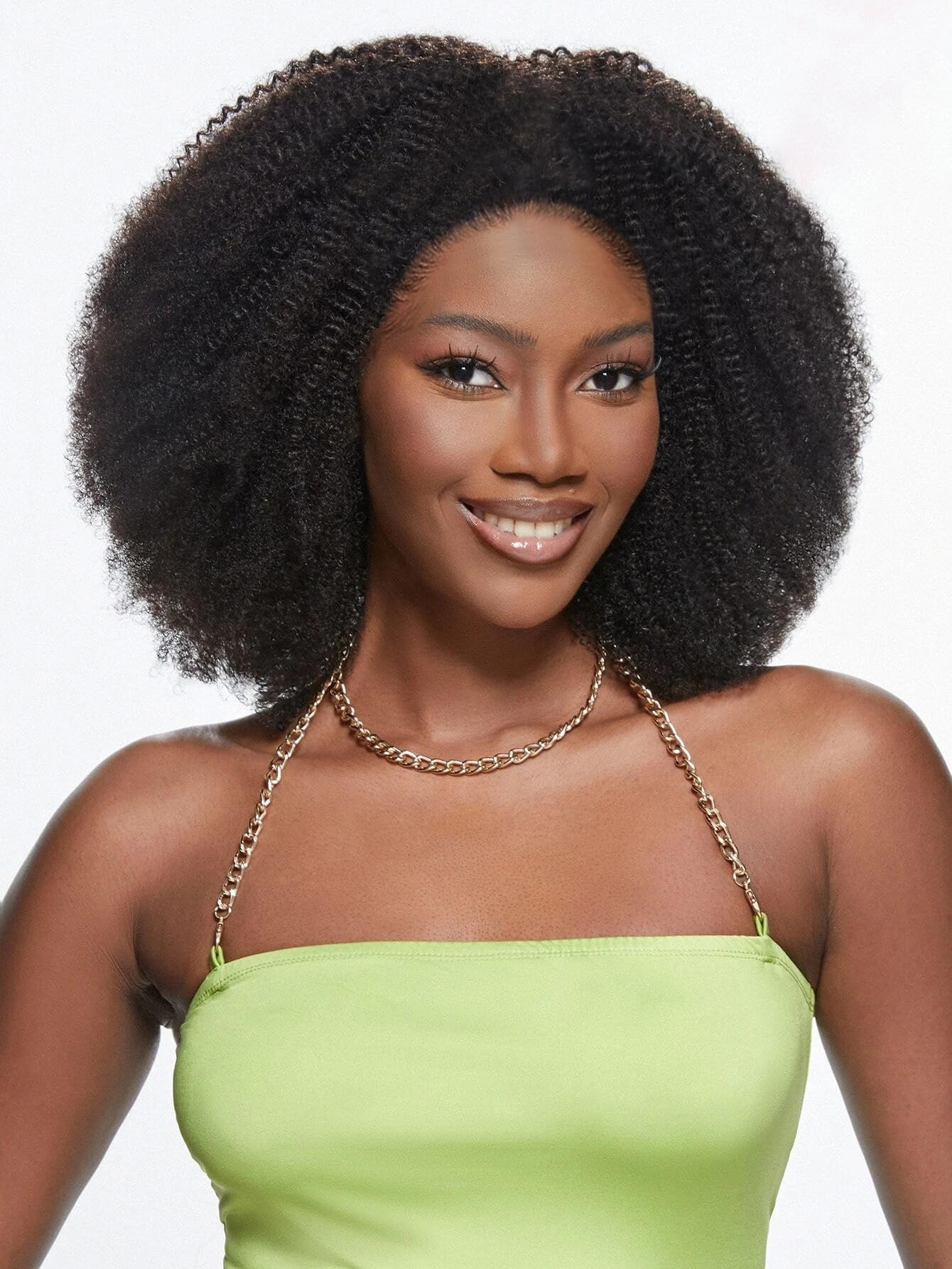 MsSunlight 14 Inch Afro Kinky Curly Short Bob Wigs for Black Women 180% Density Brazilian Virgin Human Hair 13x5 T-Part HD Glueless Lace Frontal Wigs Pre Plucked with Baby Hair Natural Black