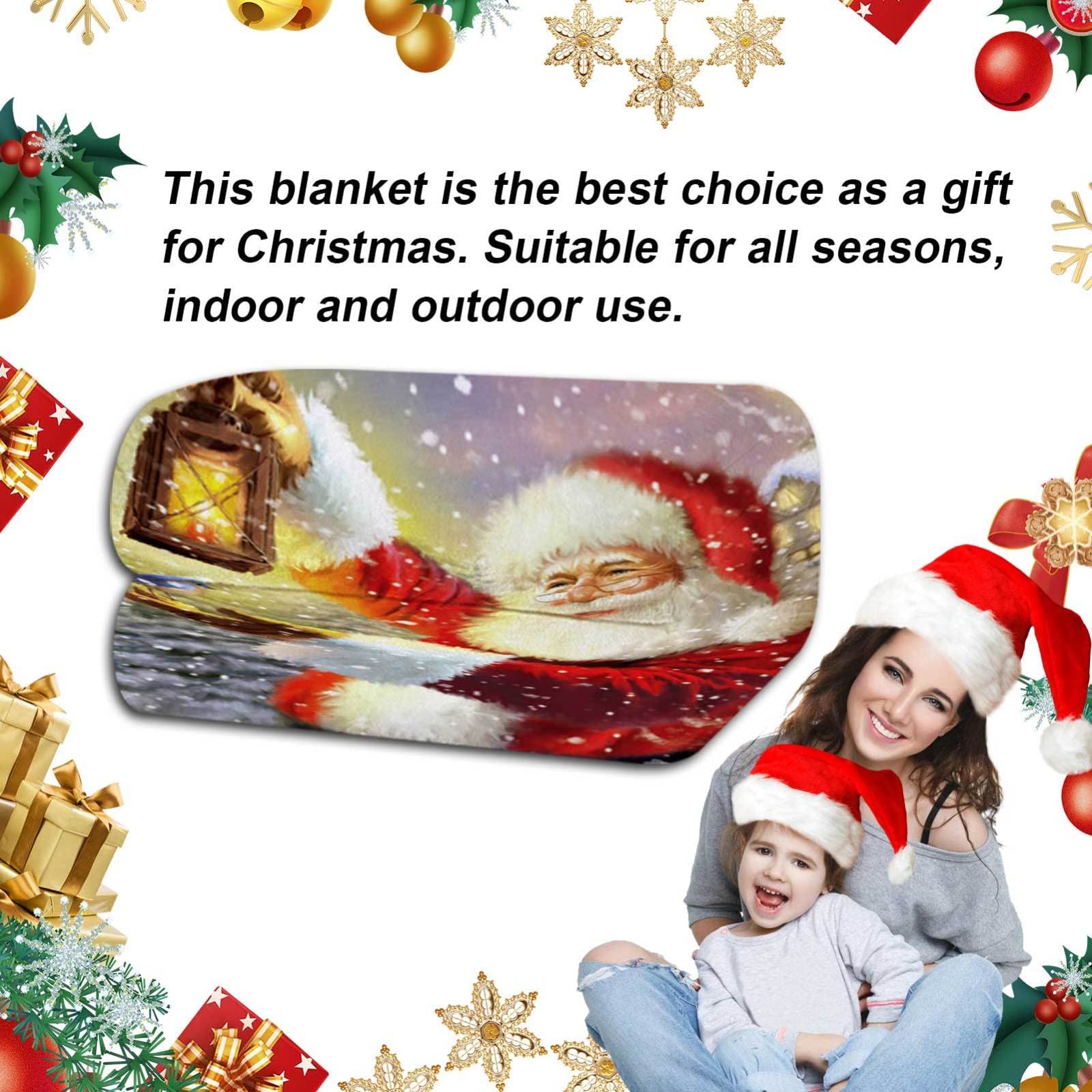 RDJSHOP Manta Navidad Feliz Navidad, Manta Navideña de Franela Santa Manta Mullida Ultra Suave y Acogedora para la Decoración del Hogar, Vacaciones de Invierno,Style7-150x220cm