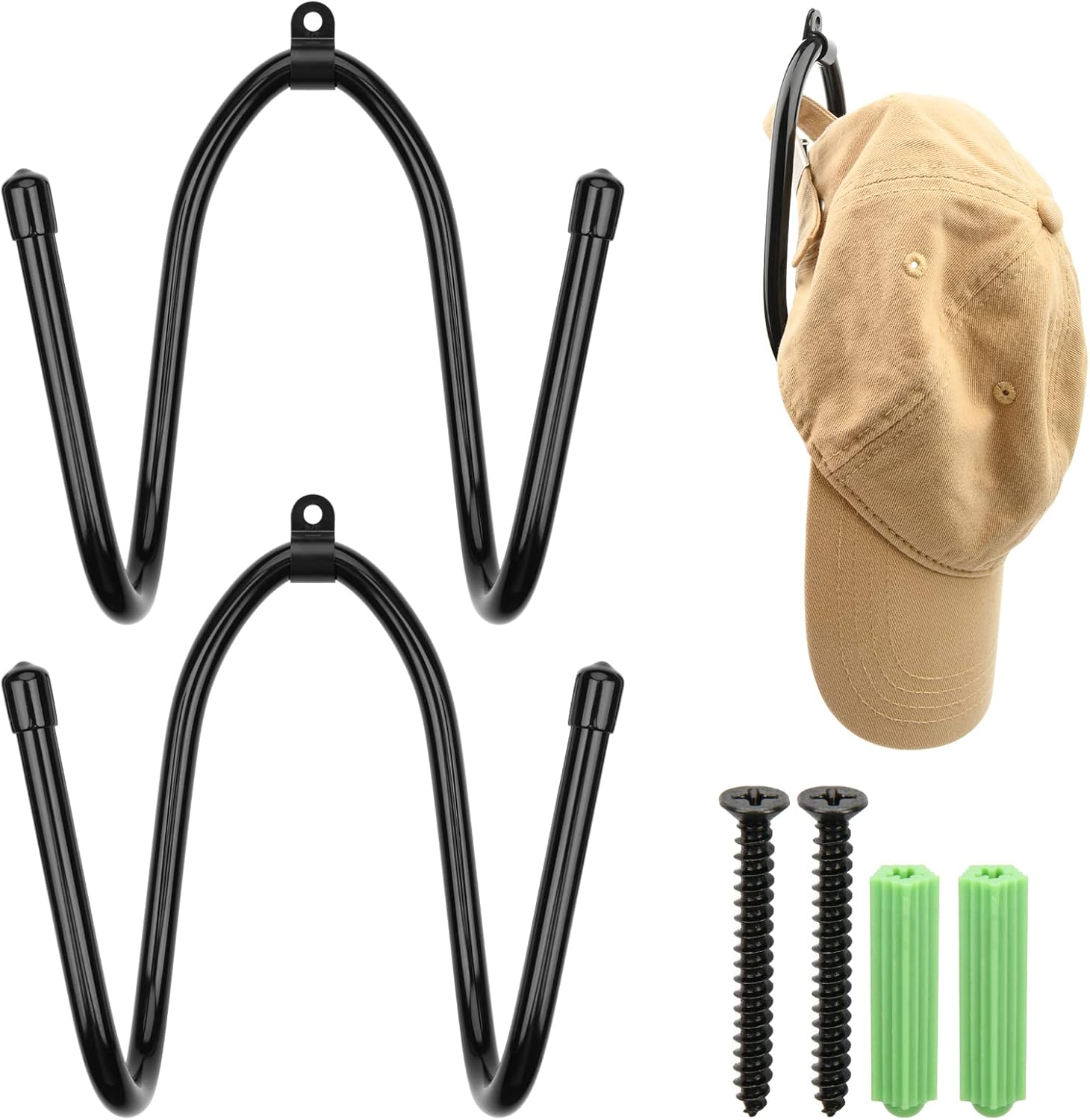 Beautyflier Cowboy Hat Holder Hat Rack Wall Mount Hat Hooks Hat Hangers for Wall