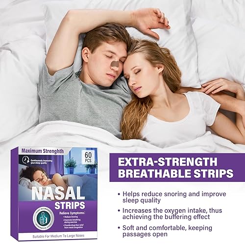 Miniatura 3 de Nasal Strips for Snoring, Nose Strips for Breathing,Updated Wider Extra Strength Anti Snoring for Snoring Solution, Relieve Nasal Congestion for Men