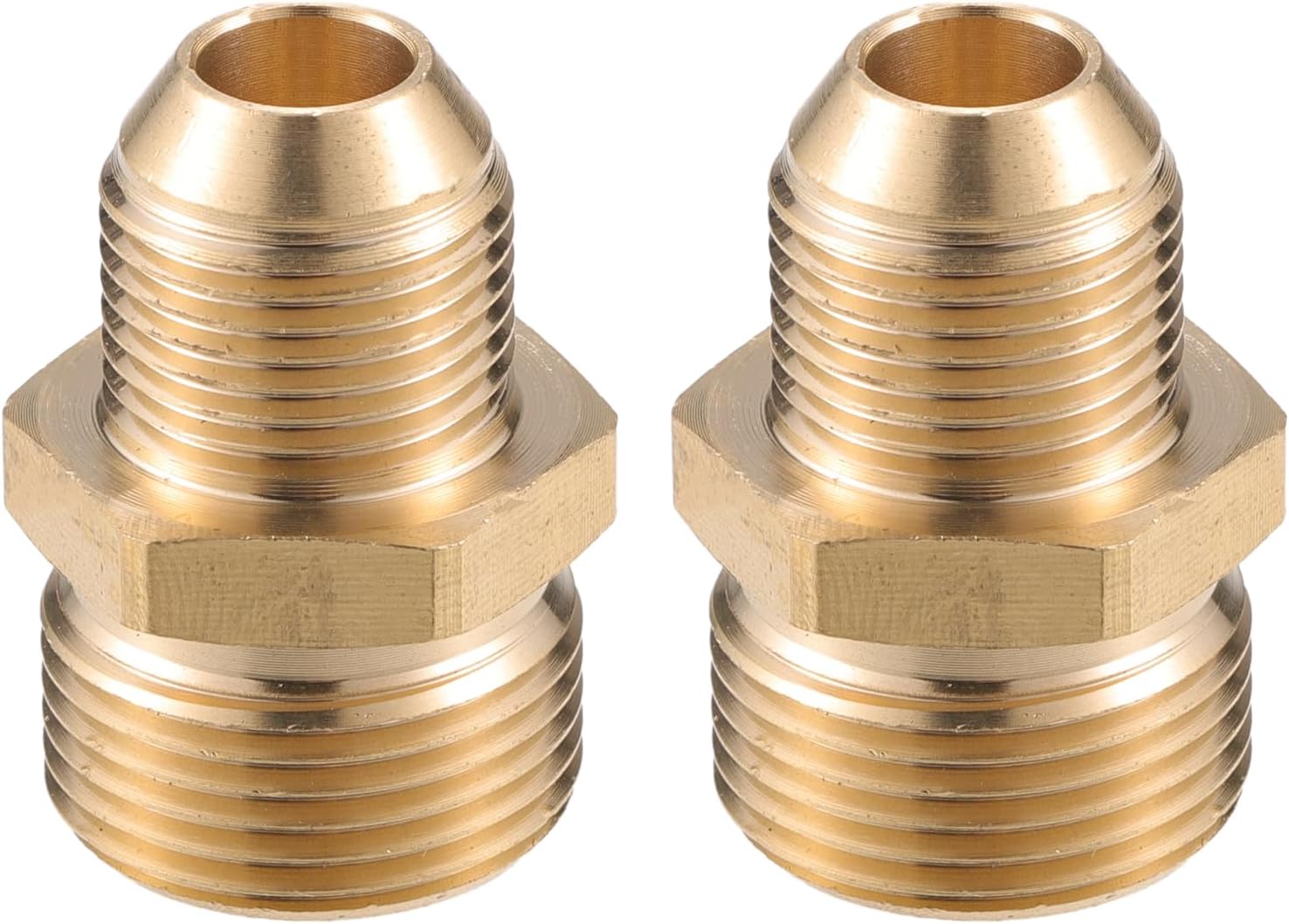 Pressure Washer Connector, M22x1.5 to G1/4" Male and Female Adapter Brass Screw Hose Connector Universal for Pressure Washer Quick Connect Brass Copper Tone 1pc