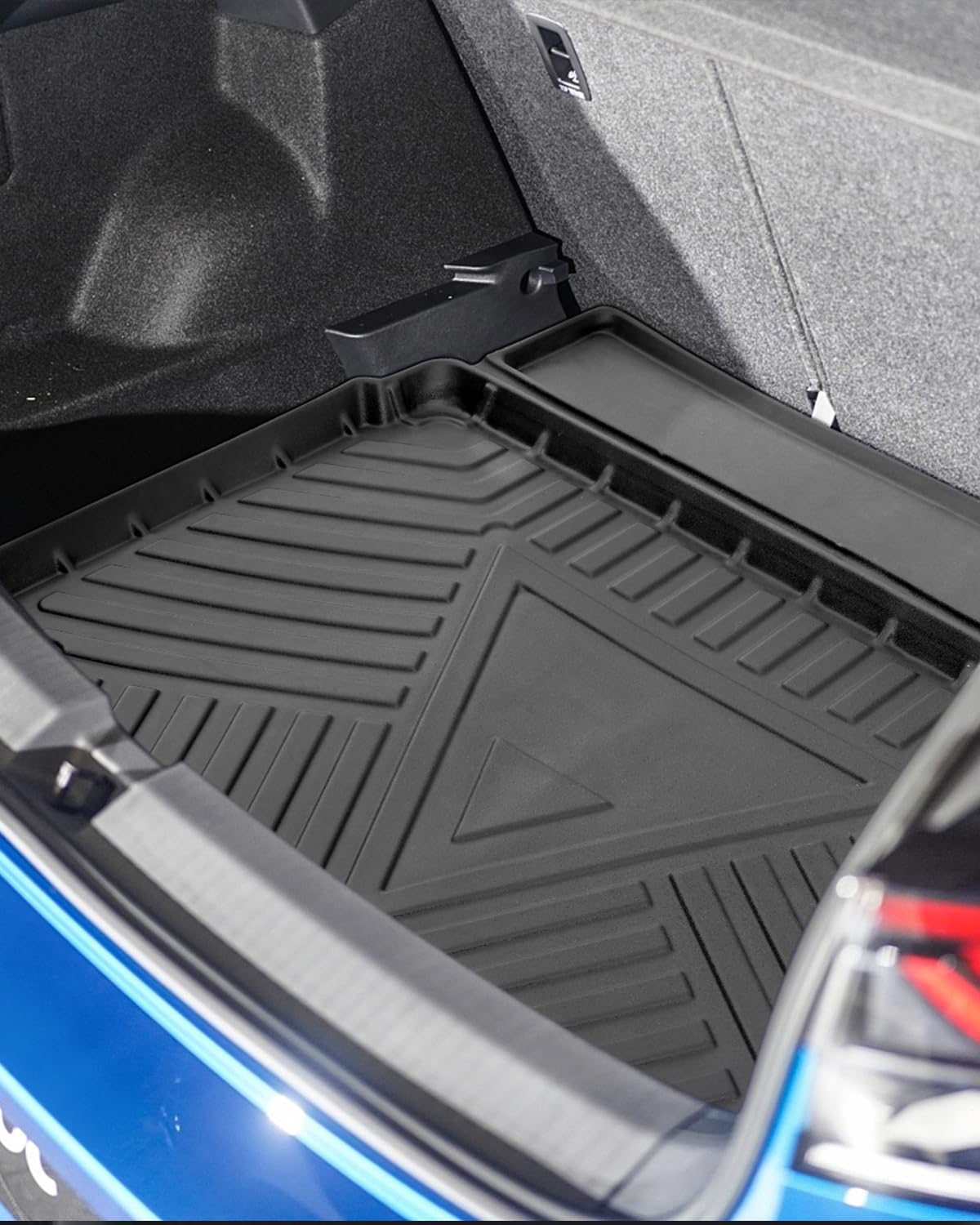 Alfombrillas Maletero Inferior para VW T-ROC 2025 2024 2023 2022 2021 2020 2019 2018, TPE Alfombras Maletero T-ROC Original con Borde Elevado, Antideslizante e Impermeable Accesorios
