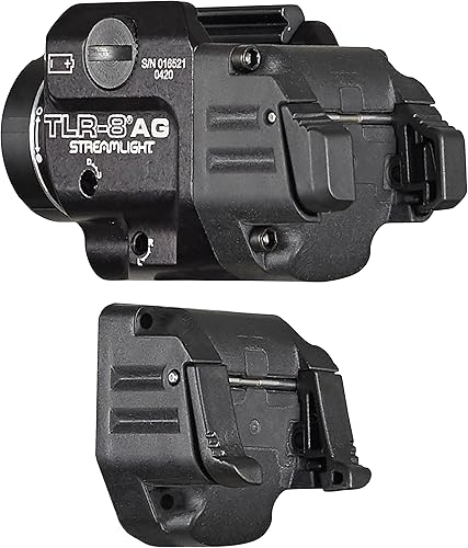 Streamlight 69434 TLR-8A G Flex - Luz de pistola de perfil bajo de 500 lúmenes con láser verde integrado para pistolas seleccionadas incluye