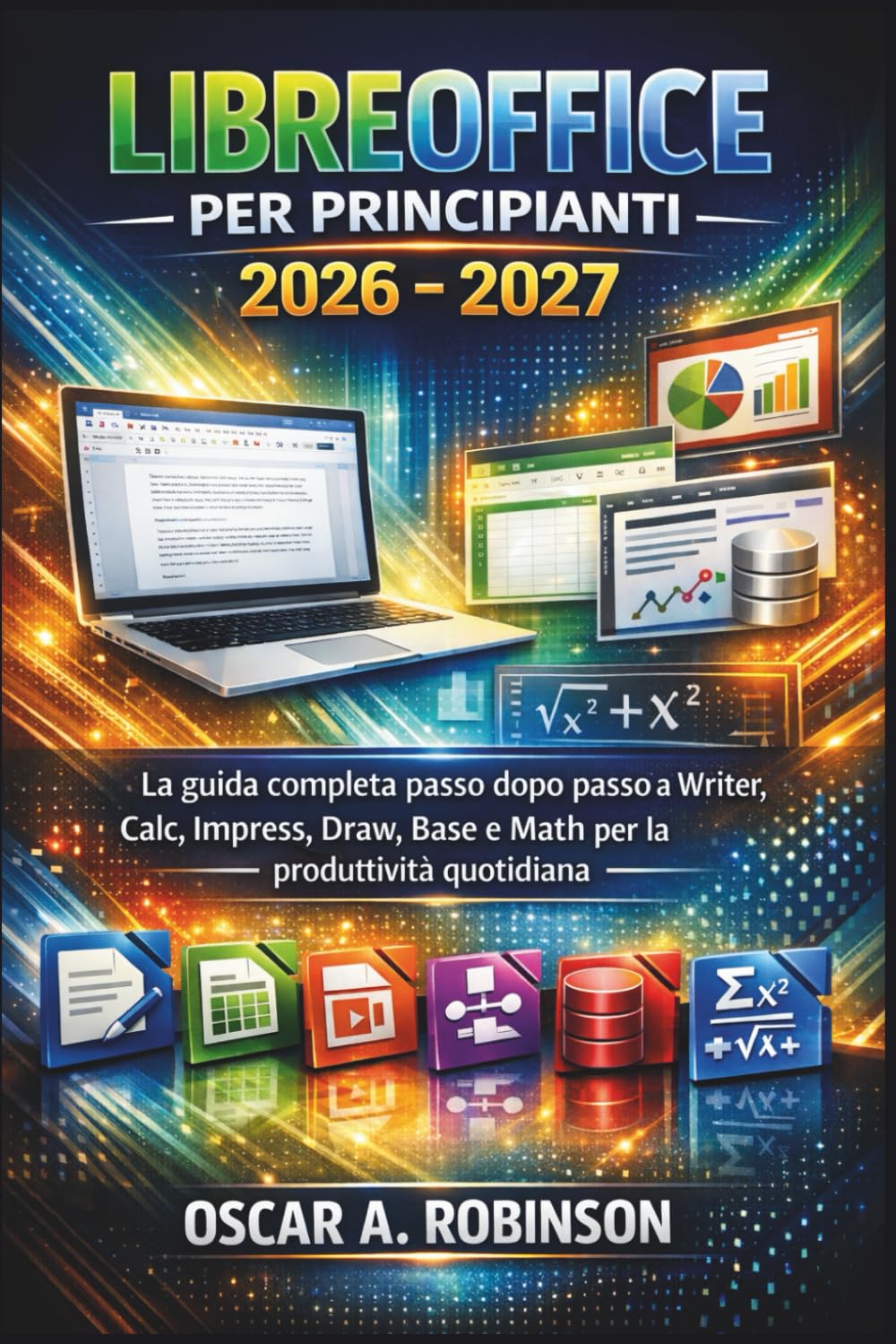 Libreoffice Per Principianti 2026 - 2027: La guida completa passo dopo passo a Writer, Calc, Impress, Draw, Base e Math per la produttività quotidiana