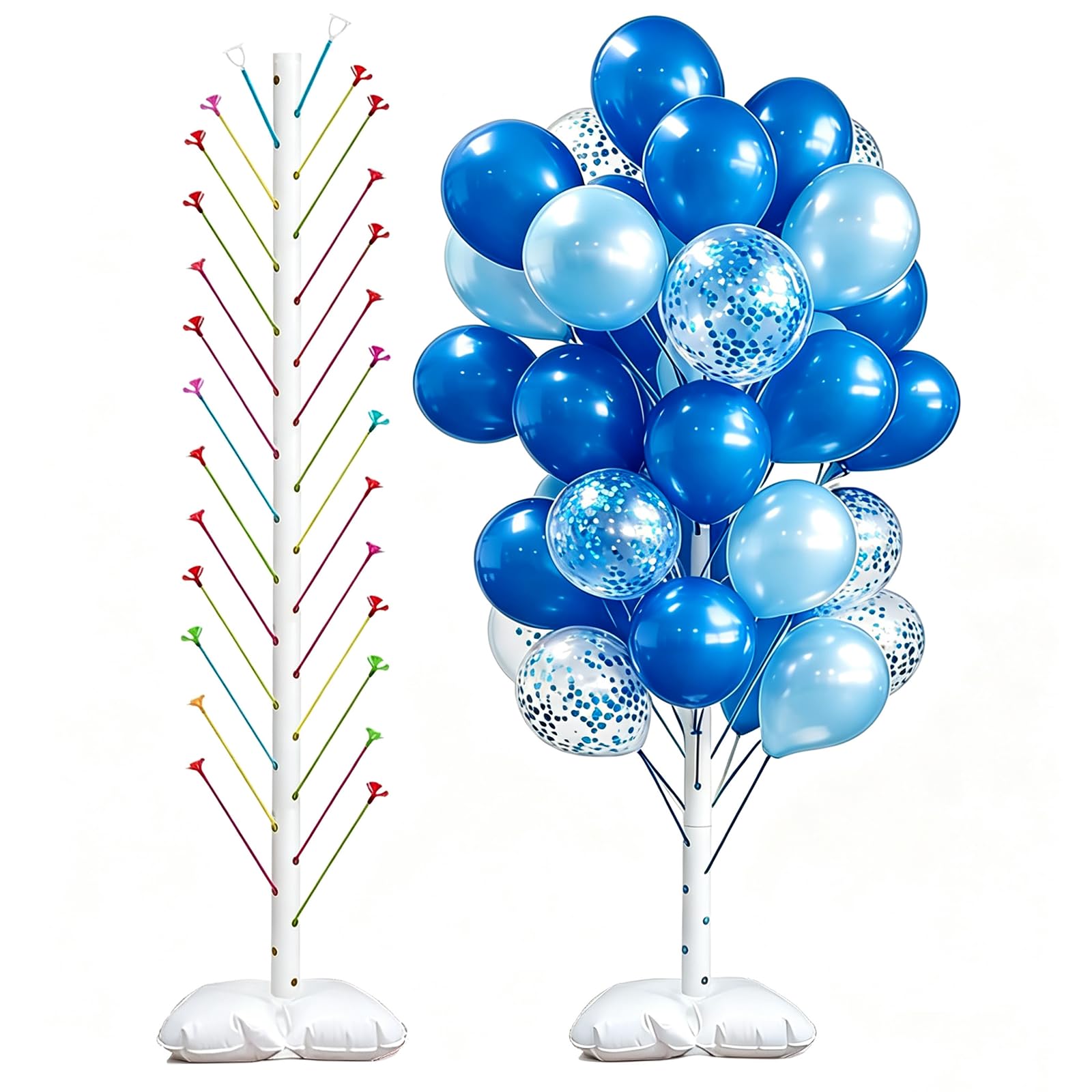 Kit di supporto a colonna per palloncini, supporto per arco di palloncini, con basi, adatto per compleanni, decorazioni per feste, matrimoni