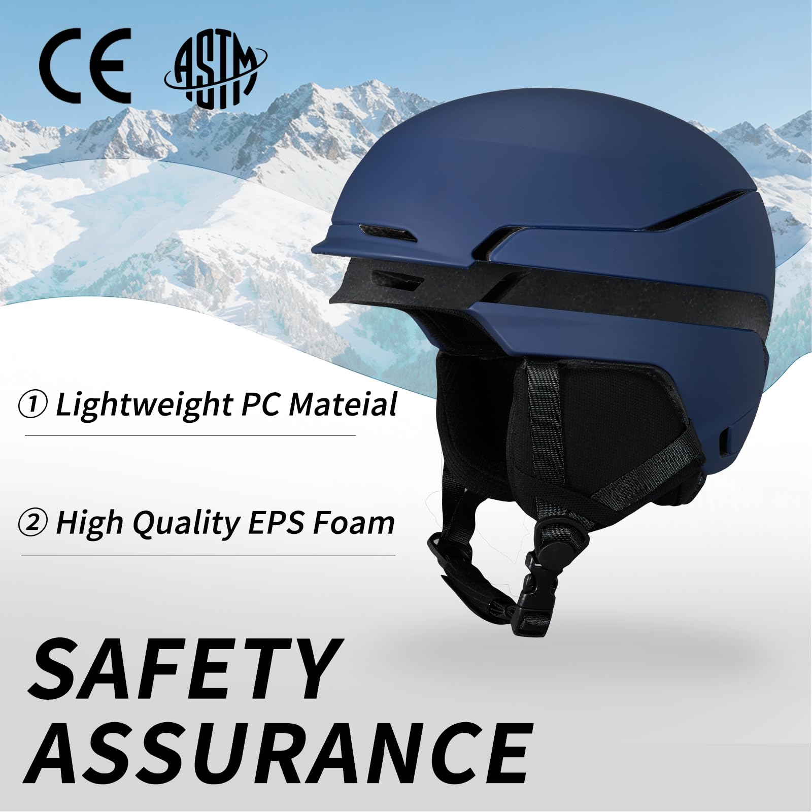 VCOROS Casco de Esquí Kit con Gafas de Esquí Capucha DXH811 para Esquí | Casco Esquí Talla Ajustable Transpirable UV Seguridad Comodidad Casco de Snowboard mit Orejeras Extraíbles