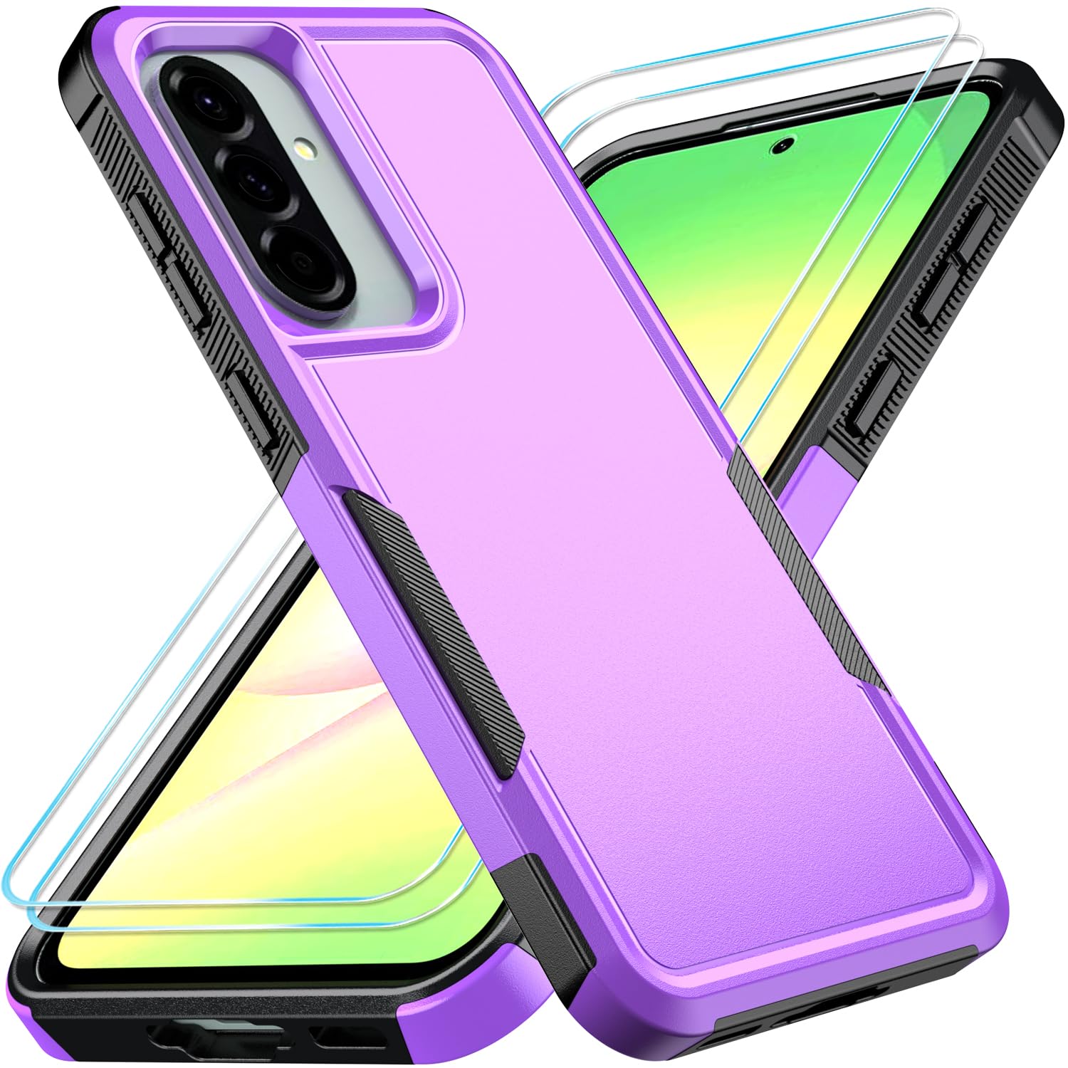 PhuLok Compatible with Samsung Galaxy A36 5G/Galaxy A56 5G Case with HD Screen Protector Heavy Duty Rugged Full-Body Shockproof Military Grade