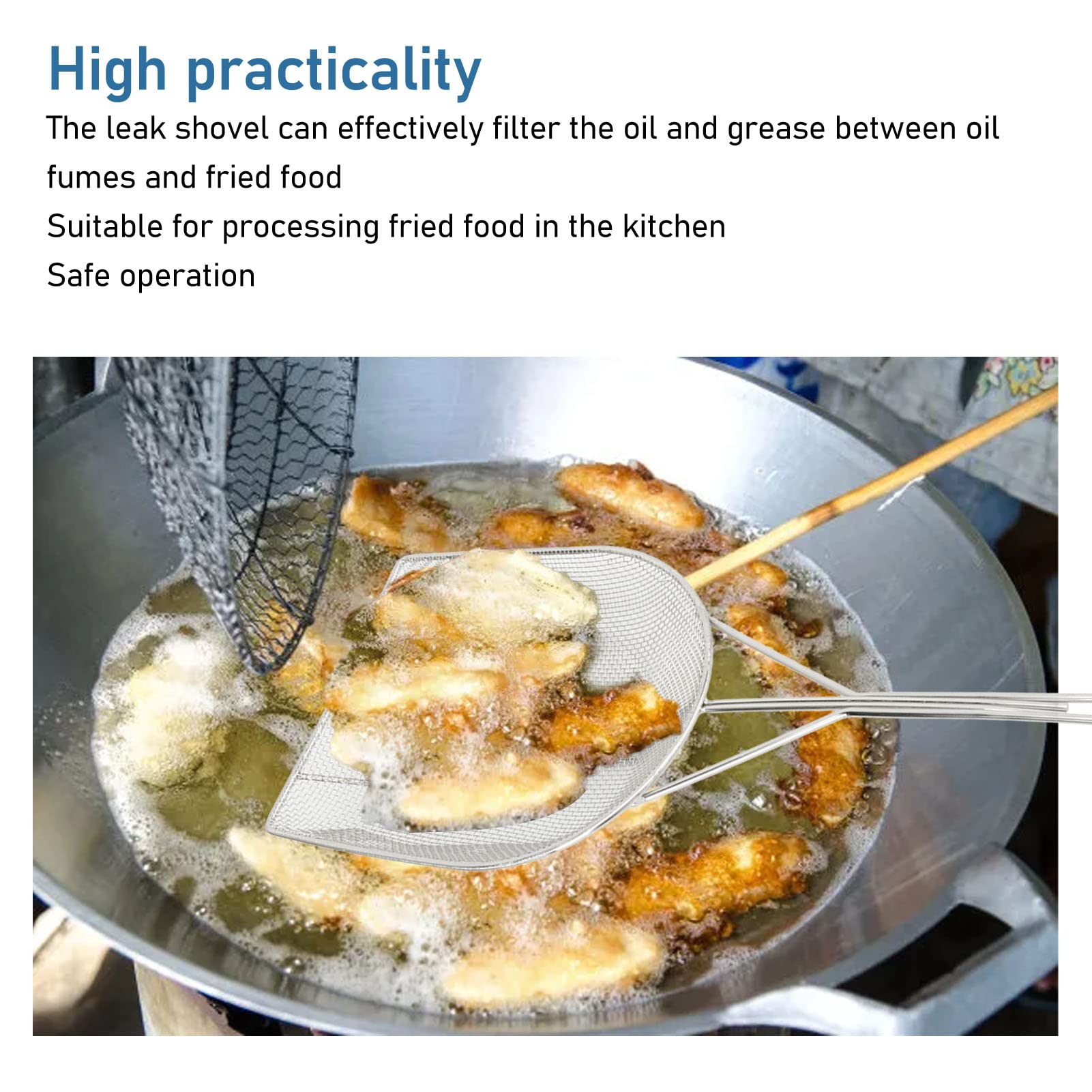 Colino A Ragno In Acciaio Inox - Per Frittura, Cottura E Scolare Pasta - Mestolo Resistente E Lavabile - Foto 3