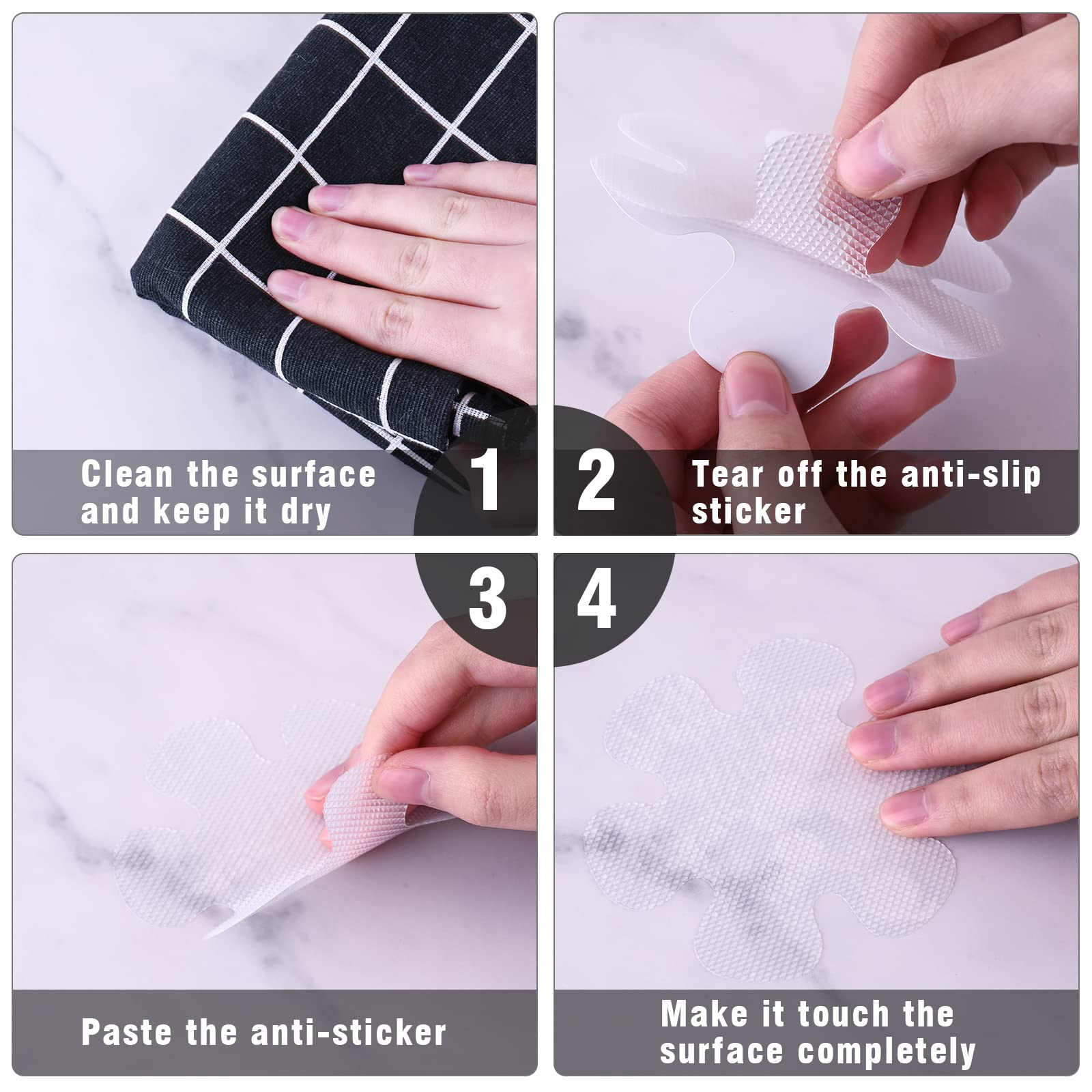 Adesivi Antiscivolo Per Vasca 20 Pezzi - Forma Fiori | Sicurezza Doccia E Bagno