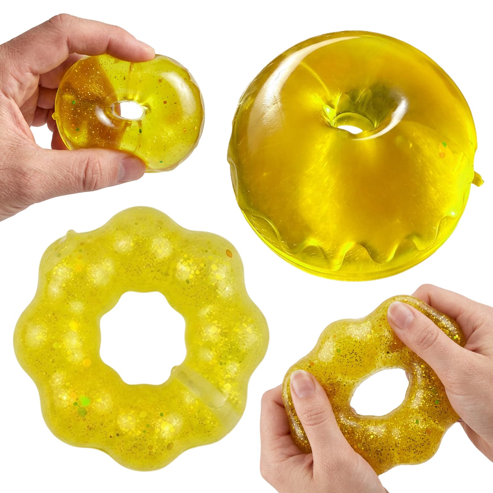 2PCS Donut Squishy,The Golden Squishy Pieces for Fidgeting and Daily Fun
