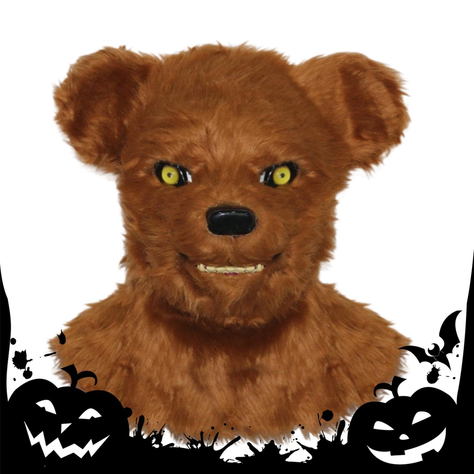 Maschera Animale Costume Realistico In Peluche Traspirante A Forma Di Orso