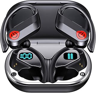 TWS Headphones Wireless Earbuds Compatible with Google Pixel 9a, Earphones Ear Hook True Stereo Headset Hands-Free Mic