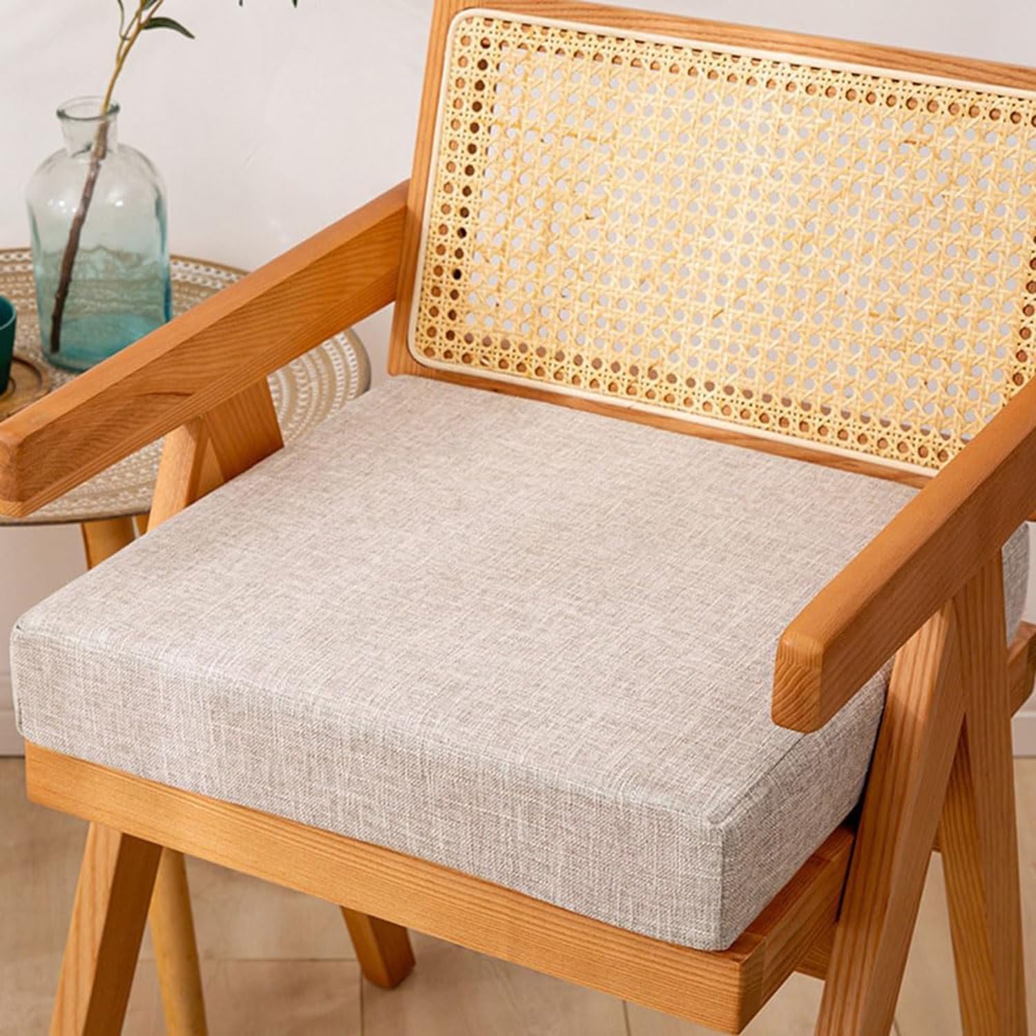 Hoowarm Chair Cushion Kitchen, Memory Foam Chair Pads, 25/28/30/35/40/45/50/55/60cm Non-Slip Chair Pads，Outdoor Indoor Seat Cushion, Removable for Dining Office Garden Chair(Colour3,35x35x3cm)